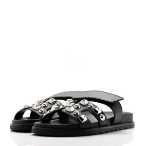 Hermès Medor Chypre Sandals Black | Artisan-Grade Dupes