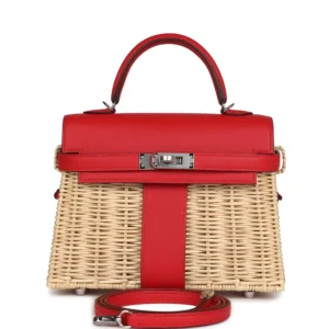 Hermès Mini Picnic Kelly 20 Rouge De Coeur - Best Replica