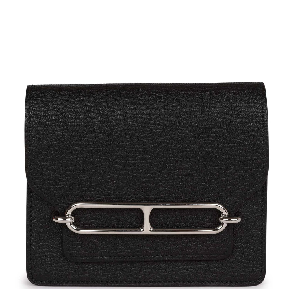 Hermès Roulis Slim Wallet Chevre Mysore Black – High-End Inspired - Premium Alternative Bag