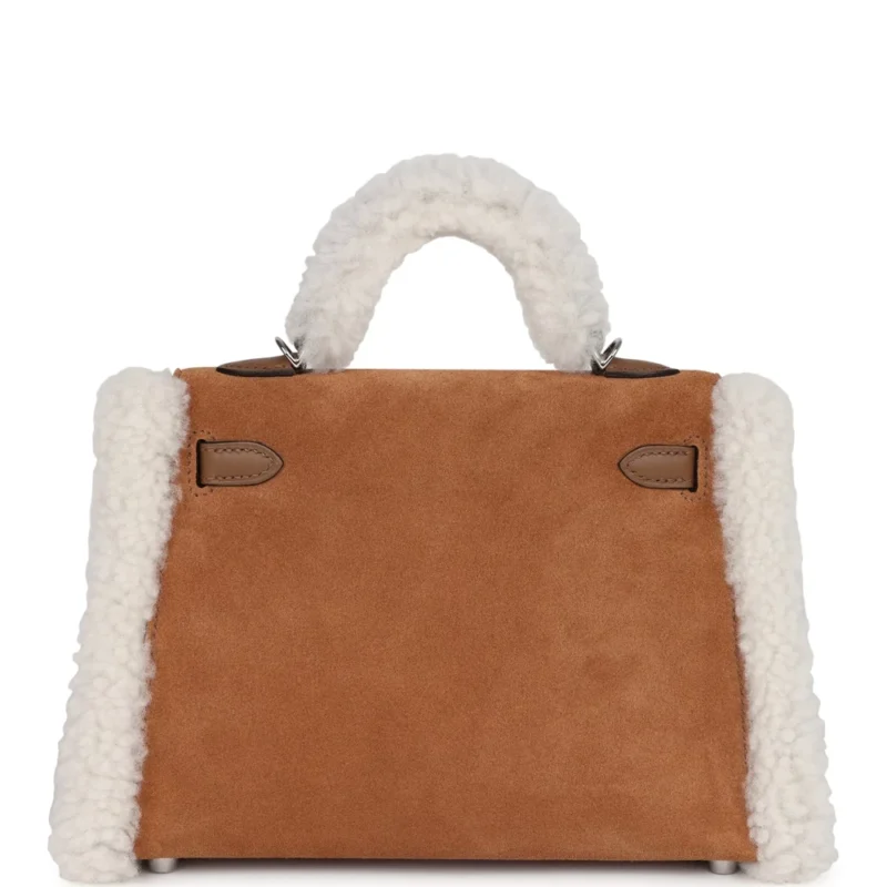 Hermès Teddy Kelly 20 Chamois Shearling - High-End Inspired - Image 3