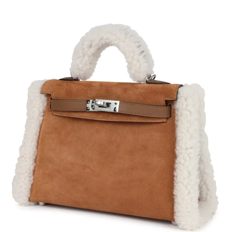 Hermès Teddy Kelly 20 Chamois Shearling - High-End Inspired - Image 7