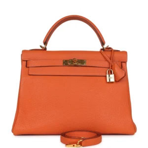 Hermès Vintage Kelly 32 Orange Togo - Best Replica