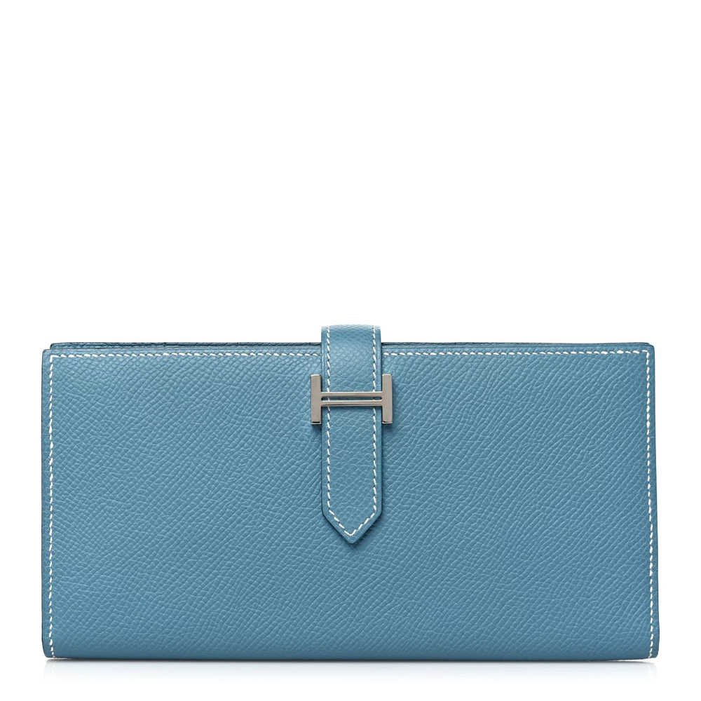 High-End Hermès Inspired – Bearn Gusset Wallet Blue Jean Epsom - Premium Alternative Bag