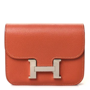 High-End Hermès Inspired - Bi-Color Constance Slim Wallet Blush Bleu