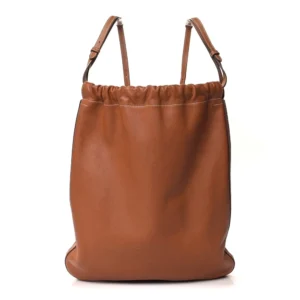 High-End Hermès Inspired Bridado Backpack | Chéri Calfskin Gold