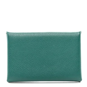 High-End Hermès Inspired - Calvi Verso Card Case Malachite Bleu