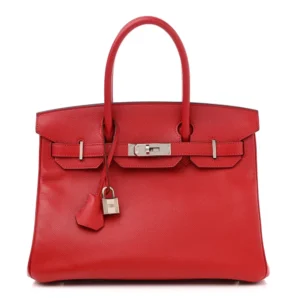 High-End Hermès Inspired - Epsom Birkin 30 Rouge Casaque