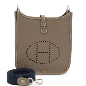 High-End Hermès Inspired Étoupe Mini Evelyne II TPM 16 Replica