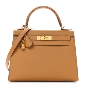 High-End Hermès Inspired Kelly 28 Epsom Sellier Sesame Replica