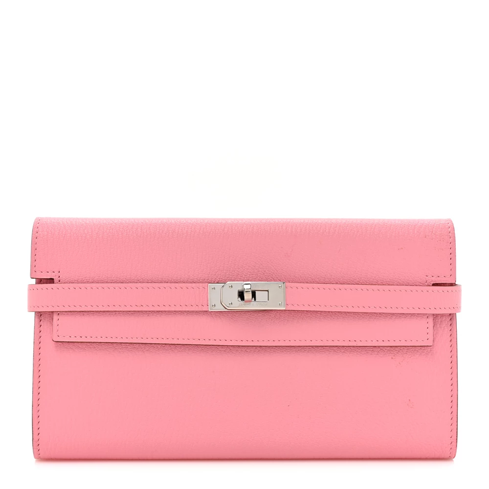 High-End Hermès Inspired – Kelly Long Wallet Rose Confetti Chevre - Premium Alternative Bag