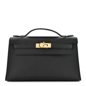 High-End Hermès Inspired Kelly Pochette Black | Top Tier Quality