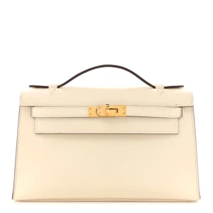 High-End Hermès Inspired Kelly Pochette Clutch Swift Nata