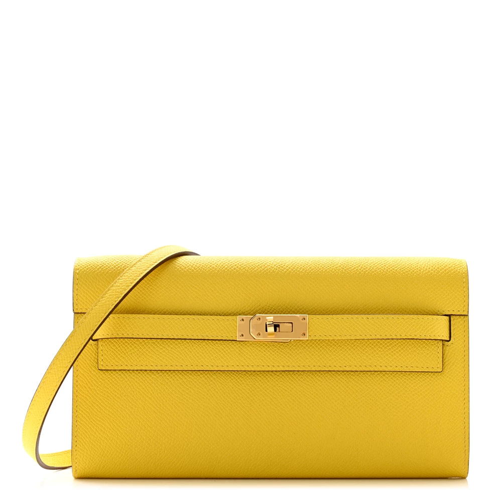 High-End Hermès Inspired – Kelly Wallet To Go Jaune De Naples - Premium Alternative
