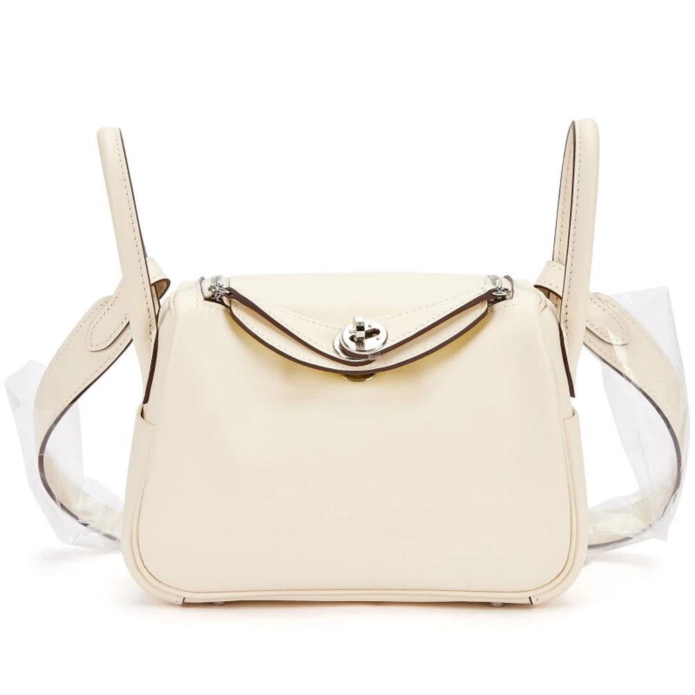 High-End Hermès Inspired Mini Lindy 20 | Nata & Lime Swift