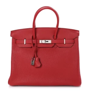 High-End Hermès Inspired - Togo Birkin 35 Rouge Garance