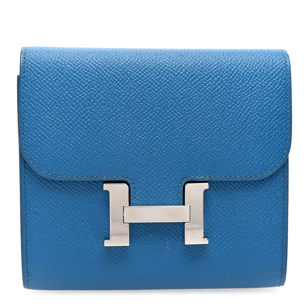 Mirror Quality Hermès Replicas – Constance Compact Wallet Bleu Izmir - Premium Alternative