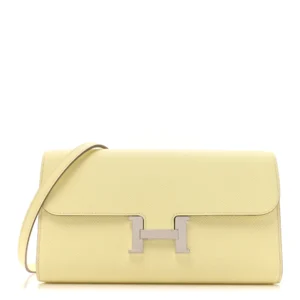 Mirror Quality Hermès Constance Wallet Replica - Jaune Milton