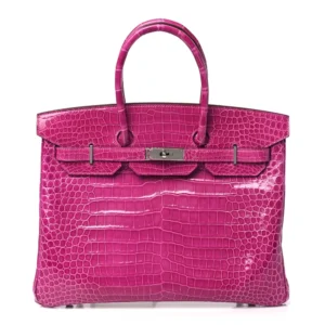 Mirror Quality Hermès Replicas - Crocodile Birkin 35 Rose
