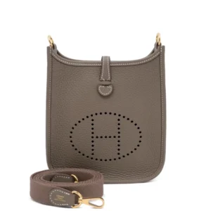 Mirror Quality Hermès Replicas – Étoupe Mini Evelyne II TPM