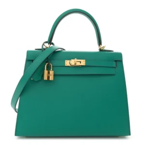 Mirror Quality Hermès Replicas – Kelly 25 Epsom Vert Jade