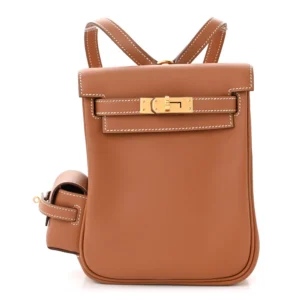 Mirror Quality Hermès Replicas - Kelly Jump Backpack Swift Gold