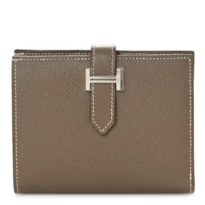 Premium Hermès Replica - Bearn Compact Wallet Etoupe Epsom