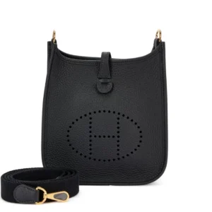 Premium Hermès Replica - Black Clémence Mini Evelyne 16