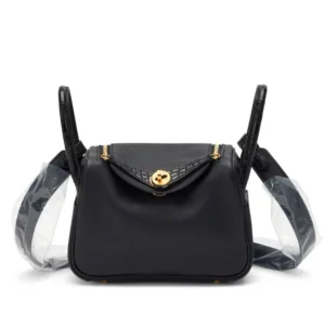 Premium Hermès Replica – Mini Lindy 20 Black Swift & Alligator