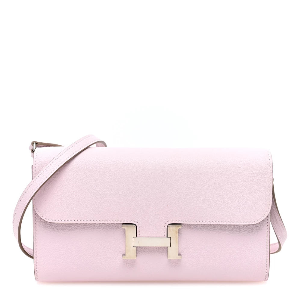 Premium Hermès Replica – Constance Wallet To Go Evercolor Mauve Pale - Designer Inspired Luxury Bag