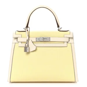 Premium Hermès Replica | Kelly 28 Toile H Swift Nata Jaune