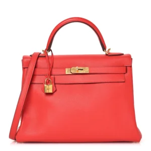 Premium Hermès Replica – Kelly 32 Evercolor Rouge Tomate