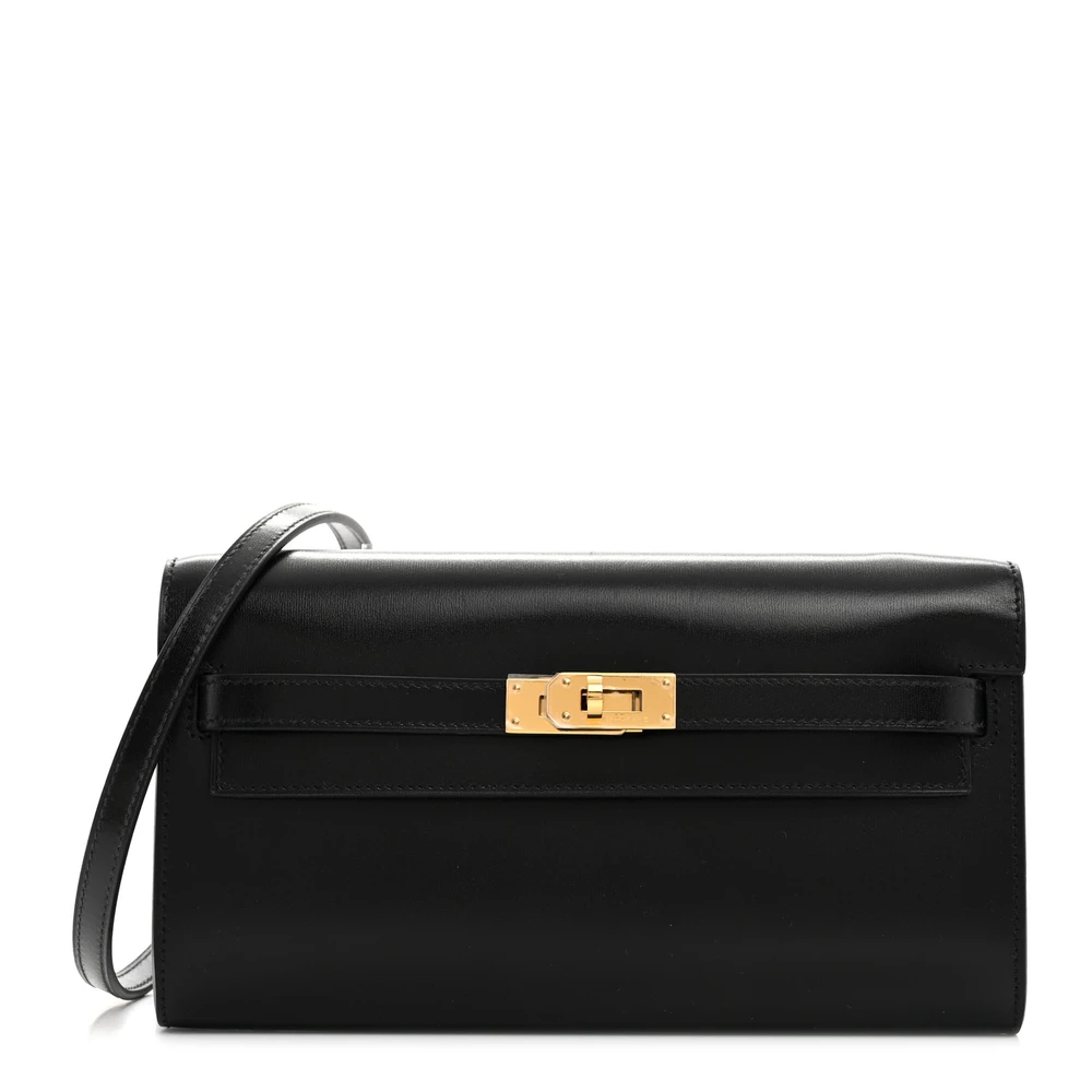 Premium Hermès Replica – Kelly Wallet To Go Black Box - Designer Inspired Luxury Bag