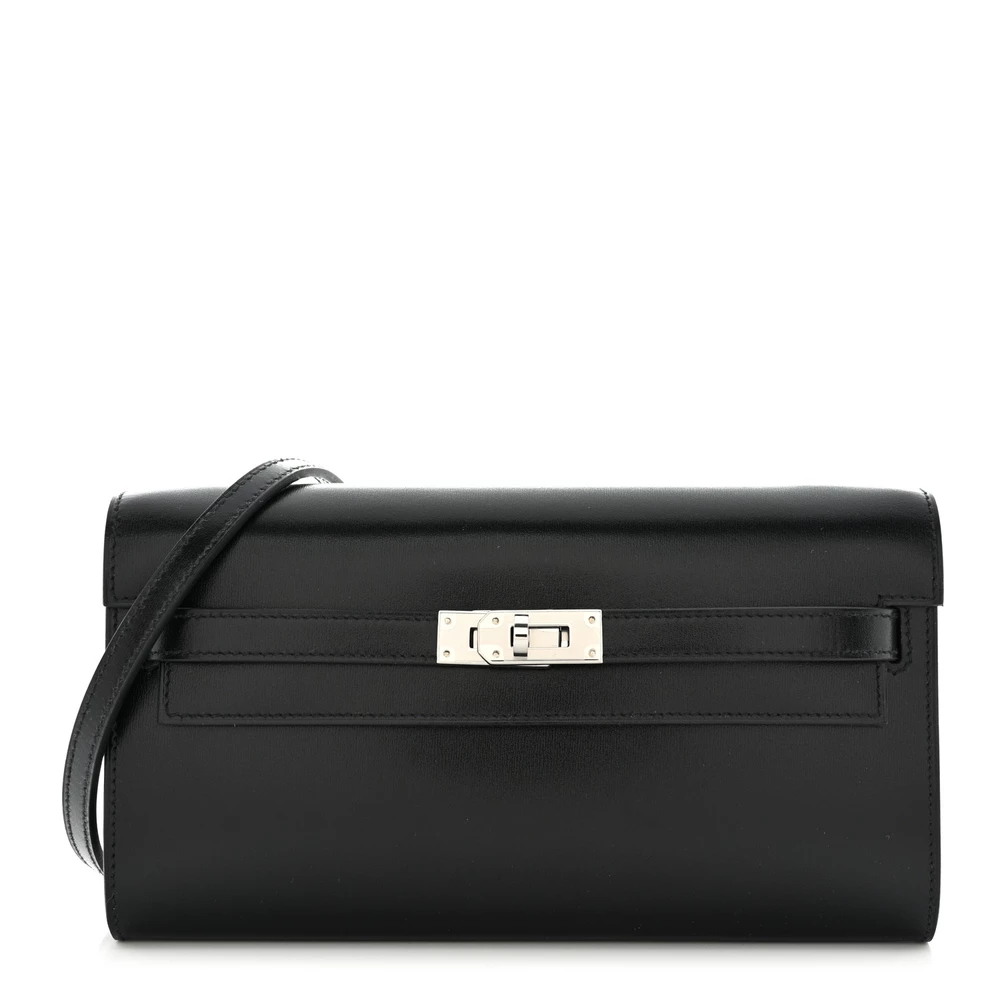 Premium Hermès Replica – Kelly Wallet To Go Black Box - Designer Inspired Luxury Bag