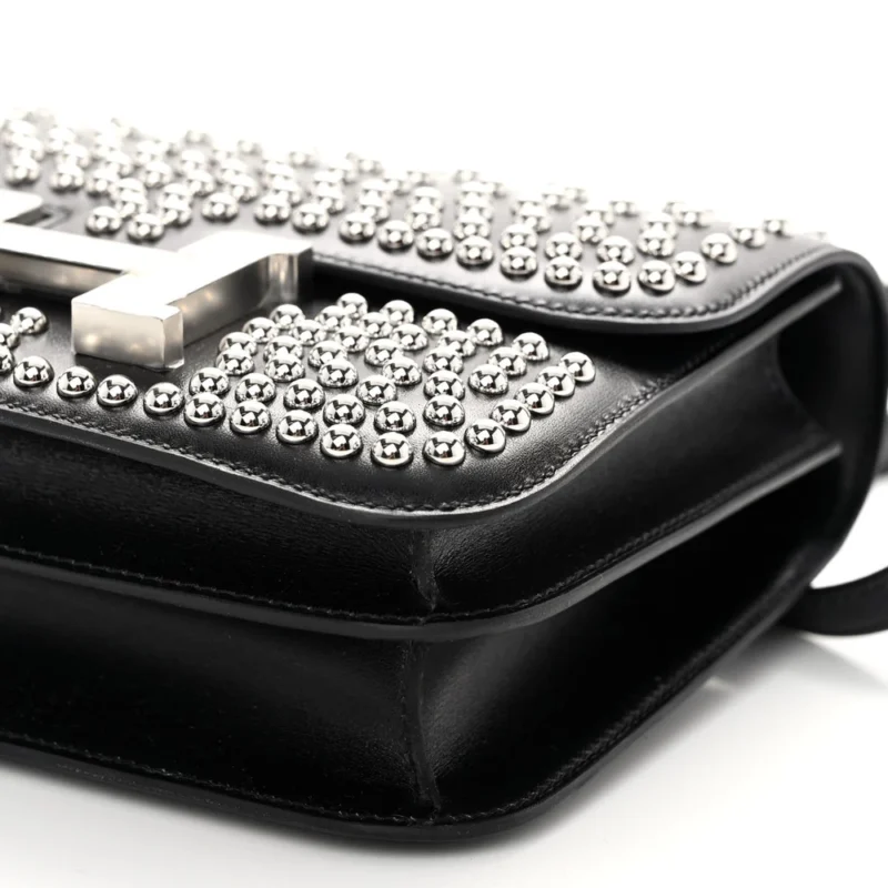 Premium Hermès Replica – Studded Clouté Constance 18 Black - Designer Inspired Luxury Bag