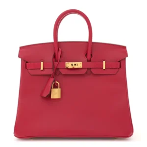 Premium Hermès Replica - Swift Birkin 25 Rouge Casaque
