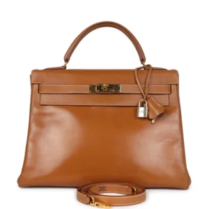 Vintage Hermès Kelly 32 Naturel Sable Chamonix - Premium Replica